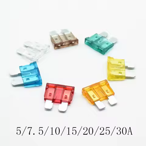20pcs Blade Fuse Zinc Alloy and Plastic Material 5A 7.5A 10A 15A 20A 25 30A AMP Set For Auto Car Tru