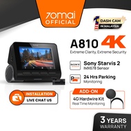 70mai A810 4K Dash Cam Dual Vision Car Recorder with GPS ADAS