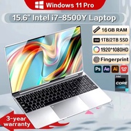 15.6 -inch laptop with fingerprint, Windows 11, Intel Core i7-8500Y, 16GB of RAM, 1TB/2TB SSD, porta