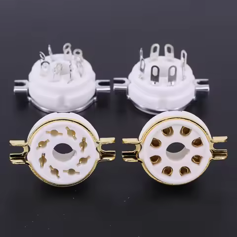 Ceramic 8PIN Tube Socket K8A GZC8-1Tube Holder For KT88 6SN7 EL34 6L6 GZ34 5881 Vacuum Tube Amplifie