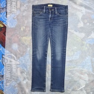 Celana Panjang Jeans Moussy Selvedge Accent Blue Fading Skinny Ori