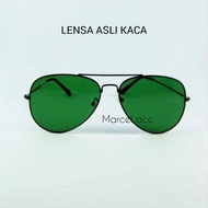 Kacamata gaya model BL aviator lensa asli kaca bukan mika anti uv/sunglass hitam anti silau retro fr