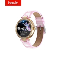 HAVIT Smart Watch Lady Fitness Watch ysical Health Reminder Body Temperature Detection IP68 Waterproof For Android IOS