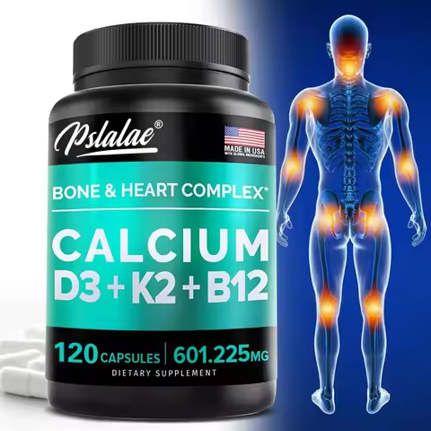 Calcium 600 Mg, Vitamin D3 K2 B12 Supplement - Provides Heart, Bone and Immune Support for Women and