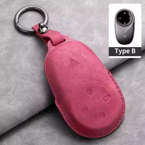 Leather Car Smart Key Case Cover for NETA V Nezha U Nezha NO1 NETA V Auto Key Case Cover Fob Shell H