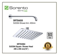 Sorento SRTSH884 10" SUS304 Shower Head + ARM SRTSA830