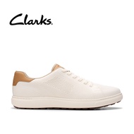 Clarks Mens Mapstone Lace - White Knit Kasut Lelaki