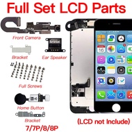 Internal LCD Parts Replacement For iPhone 7 8 Plus Front Camera Home Button Full Screws Set Ear Spea