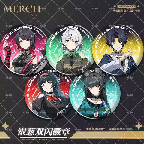 Game Anime Zenless Zone Zero Characters ‌Miyabi Hoshimi‌ Astra Yao Concert Badge Round Brooch Pins B