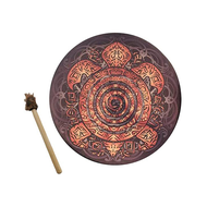 Shamanic Drums 10-Inch Tree Decorative Design with Drumsticks Instrumental Shaman Alchemy Moon Drum
