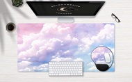 Cute Watercolor Pastel Sky Desk Mat, Cute Cloud Desk Mat, Cute Desk Pad, Sky Desk Mat, Desk Mat Cute, Extended Desk Mat, Pastel Desk Mat