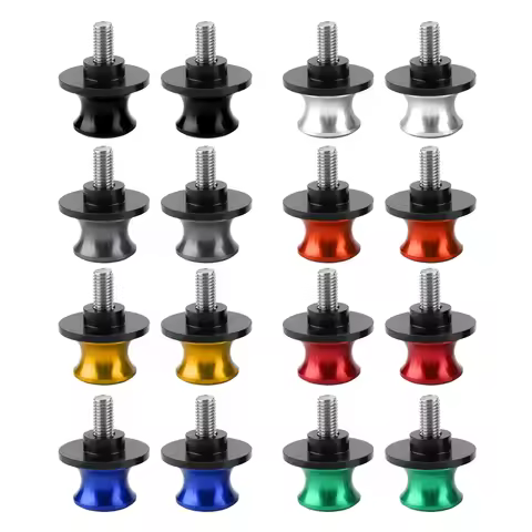 Rear Stand Swing Arm Spools 8mm Motorcycle CNC Rear Stand Swing Arm Spool Sliders Stand Swingarm Bob