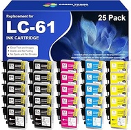 LC61 Ink Cartridges (10B5C5Y5M) Compatible for Brother LC61 LC-61 LC65 Ink Cartridge Replacement for