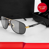 Aviator style men's polarized sunglasses with UV400 photochromic feature.  Cermin Mata Hitam Lelaki 