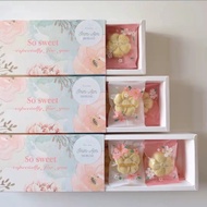 🇸🇬 Floral box packaging -(So sweet) pineapple tart cookie mooncake pastel tray sliding box