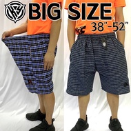 【KY】806 | Plus Size 8 - 12XL  MEN PETAK SHORT PANTS PLAID CHECKERED COTTON MATERIAL SELUAR PENDEK PE