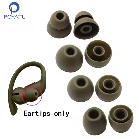 POYATU Replacement Eartips For Powerbeats Pro Wireless Sports Earhook Earphones Ear Tips For Powerbe