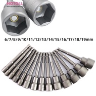 [MOTOLL] 100mm Long 6mm-19mm Hexagon Nut Driver Drill Bit Socket Wrench Extension Sleeve