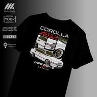 TOYOTA Mimkho T-shirt Corolla AE92TOYOTA Corolla AE92 Twin cam T-shirt Corolla Car T-shirt/ Twin cam