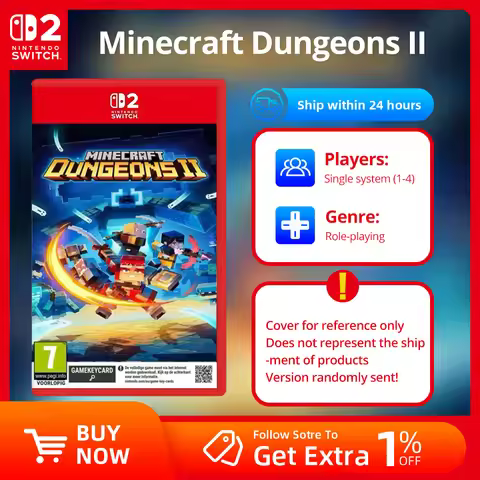 Nintendo Switch 2 Game - Minecraft Dungeons II- Games Physical Cartridge for Nintendo Switch OLED Li
