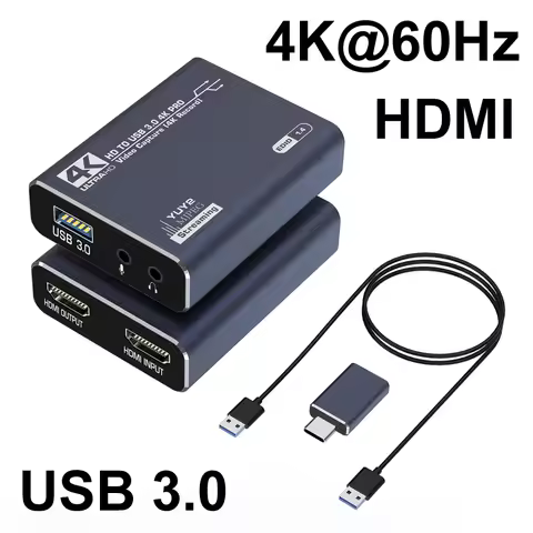 HD 1080P 4K@60Hz 1080P HDMI Video Capture Card To USB 3.0 Captura Board Game Record Live Streaming B