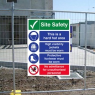 SSB034 Site Safety (Banner) Size 3x4