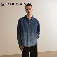 GIORDANO MEN Ombre stripe denim jacket 18075808