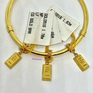 Emas 916 Loket Mini Jongkong Gold 916 Charm Mini Gold Bar