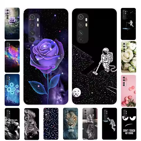 Case For Xiaomi Mi Note 10 Lite Cover Silicone Soft TPU Flower Fundas For Xiaomi Mi Note 10Lite Note