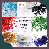 [ 500g / 250g]  6-9mm Glass Stone Pebble Gravel Sand Colorful Pounds Landscape Rock Fish Tank Aquari