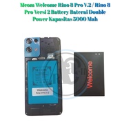 Mcom Welcome Rino 8 Pro V.2 / Rino 8 Pro Versi 2 Battery Baterai Double Power Kapasitas 5000 Mah