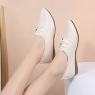 Spring-Autumn Women's Soft Leather Flats - Red