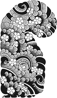 Temporary Tattoos,Japanese Style Cherry Blossom Left Arm,Tattoo Stickers,Water-Resistant,Resilience,