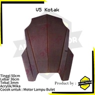 Visor/Windshield Round Light 50Cm V5 Cb Verza Vixion Cb150 Megapro Pulsar Ns Xabre Byson Gsx S Resto