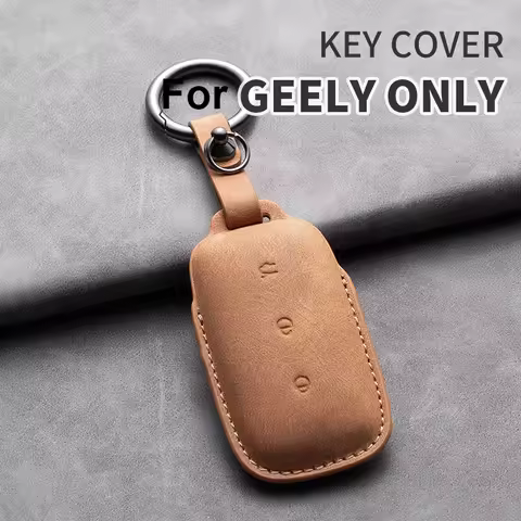 Leather Car Remote Key Case Cover for Geely Galaxy L7 2023 L6 MAX 1.5T Plus AIR PRO Protector Auto K