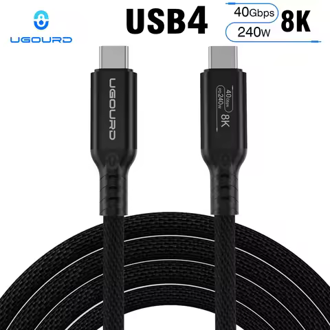 Thunderbolt 4 Cable USB4 40Gbps Data Transfer Cable 8K@60Hz UHD Video Cable PD240W Fast Charging For