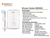 🚚[For Delivery Only]Mistral MSH606 Instant Water Heater/Hand Shower
