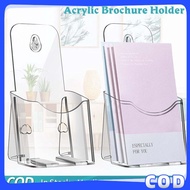 Office EssentialAcrylic Brochure Display Holder Wall Mount Transparent A6 Flyer Booklet Menu Stand