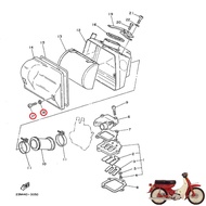 Yamaha Y80 Y88 Skru Cover Penutup Kotak Angin Air Cleaner Box Original Japan (98507-06035/92907-0620
