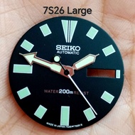 7S26 Large Seiko Divers Hand & Dial Replacement Green Luminous