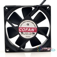 Co-fan f-8025l 12b 8025 8cm 12v 0.14a Chassis Power Amplifier Silent fan