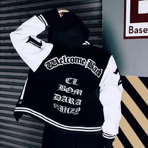 KPOP 2NE1 WELCOME BACK Baseball Jacket Women Men Bomber Jacket Park Bom Sandara Park Minzy CL Long S