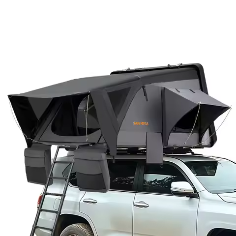 4x4 Offroad Camping Essential: SAN HIMA 3-4 Person Rooftop Tent – Quick-Setup, Waterproof Side-Open 