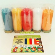 LILIN Buddhis Panca Warna Candle (5 Five Colors) Buddha 1 Kati (3 Days)