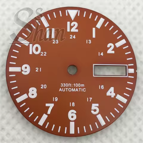 29mm NH36 dial black/white/blue/green/ brown/yellow dial with date and day of the week suitable for 