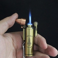 TikTok Influencer Same Style Bullet Grinding Wheel Pendant Inflatable Straight-Up Lighter Cigarette 