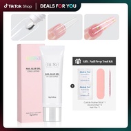 AILLSA Solid Gel Nail Glue 15g/30g UV Lamp Curing Needed Soak Off Long Lasting super strong nail glu