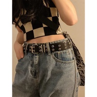 y2k y2k Belt Millennium Hot Girl Asian Culture Hollow Star Punk Female Decorative Rivets Double-Brea