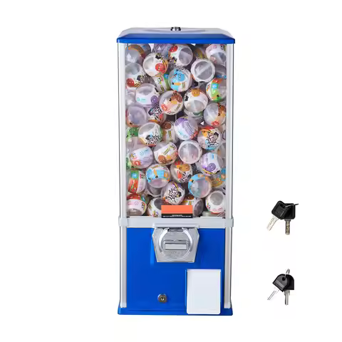Gumball Machine for Kids, 25" Height Home Vending Machine, PS Bouncy Balls Dispenser, Hold 230 Capsu