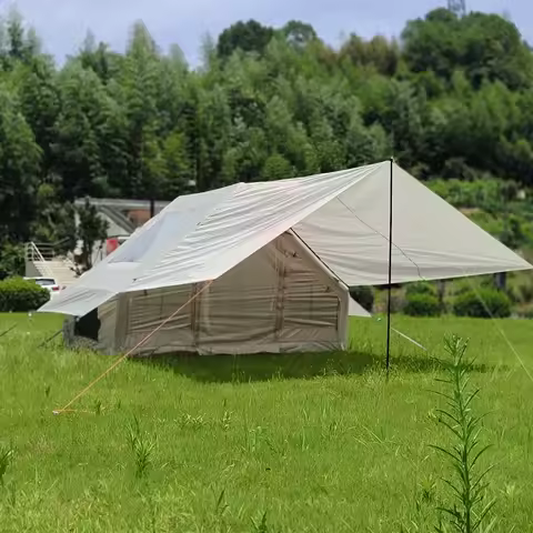 8 Person Inflatable Tent, Easy Setup Inflatable Tent with Canopy, Large Glamping Tent with Pump,Air 